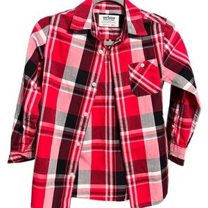 Small Boys Plaid Long Sleeve Shirt